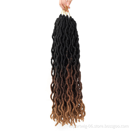 Wholesale Price Crochet Braid Hair Extensions 18 Inch 100g Gypsy Locs  Curly Faux Locs Twist Braiding Hair For Woman